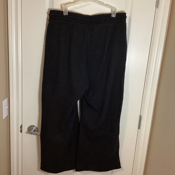 Gap Women's Wide Leg Black Sweatpants Pants Size L Casual Loungewear - Picture 4 of 8